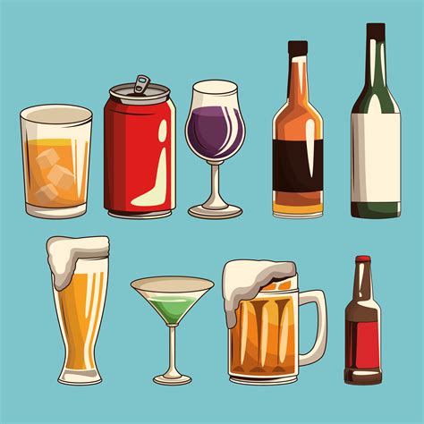 alcohol cartoon drawing